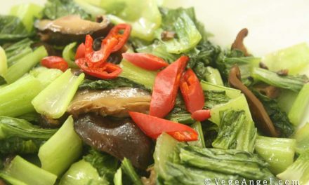 素食食谱：香菇炒小白菜