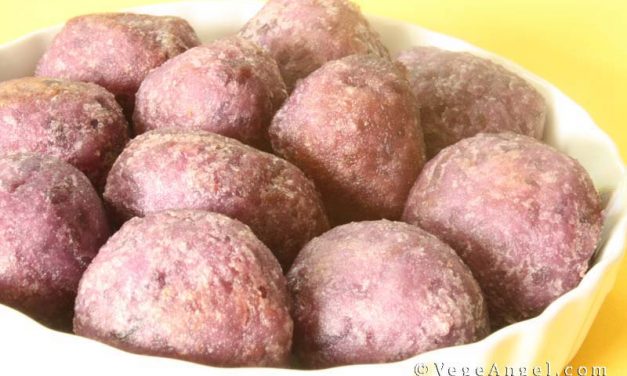 Vegetarian Recipe: Fried Purple Yam Balls