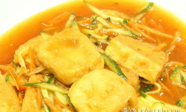 素食食谱：甜酸百叶豆腐