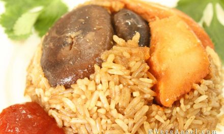 Vegetarian Recipe: Steamed Glutinous Rice with Shiitake Mushrooms