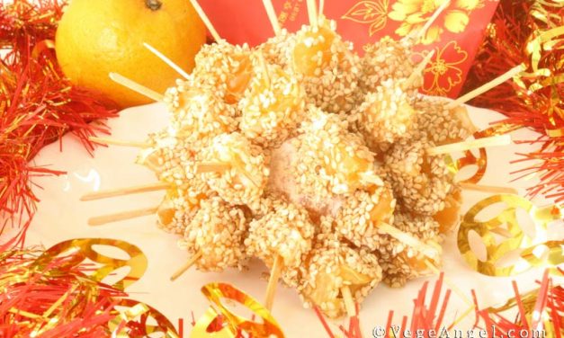 Vegetarian Recipe: Honey and Sesame Coated Orange Cubes