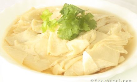 Vegetarian Recipe: Simmered Bean Curd Sheets in Light Soy Sauce