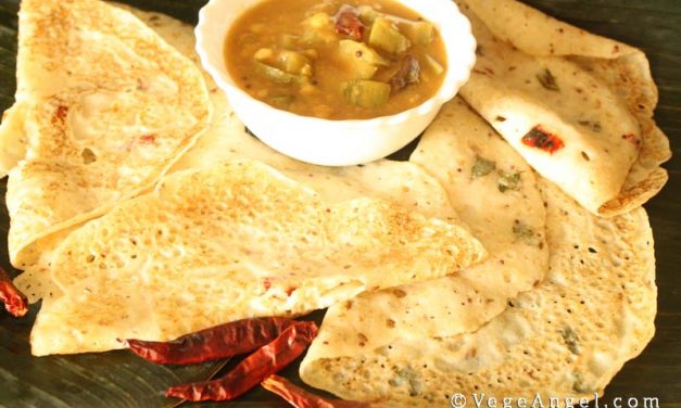 Vegetarian Recipe: Rava Dosa (Semolina Crepes)