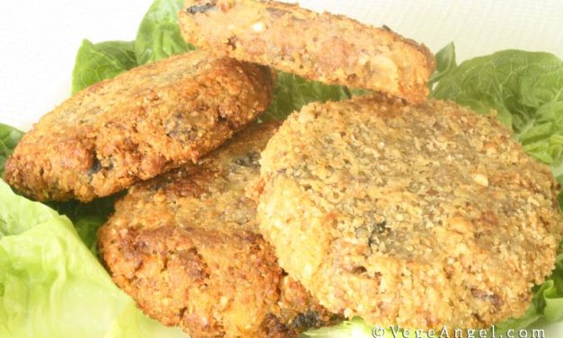 Vegetarian Recipe: Wheat Germ Crusted Mushroom Burgers