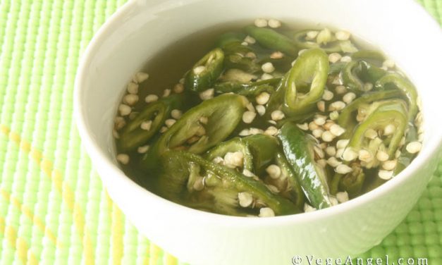 Vegetarian Recipe: Pickled Green Chilies