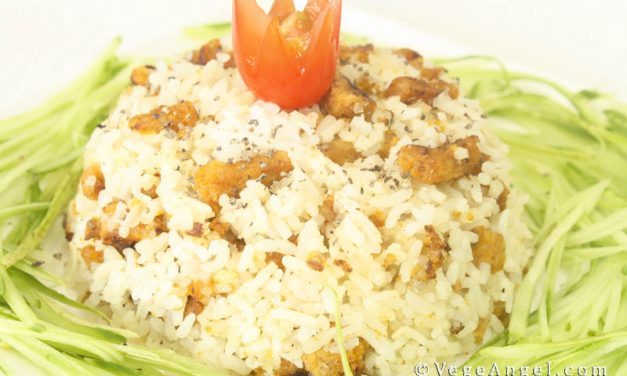 Vege Angel’s 300th Vegetarian Recipe: Vegan Egg Fried Rice