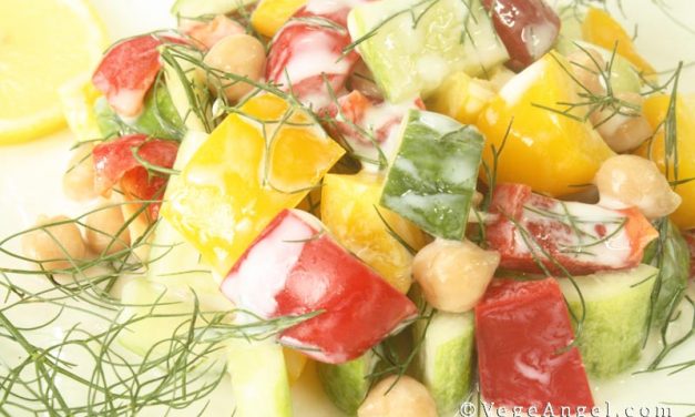 素食食谱：黄瓜茴香叶沙拉