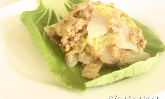 Vegetarian Recipe: Pan-Fried Napa Cabbage With Ground Flax Seeds
