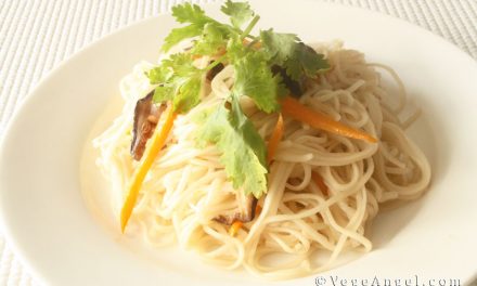 Vegetarian Recipe: Stir-Fried Salted Chinese Noodles With Shiitake Mushrooms and Carrot