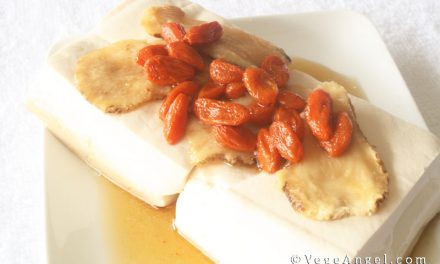 Vegetarian Recipe: Steamed Tofu with Dong Quai and Goji Berries