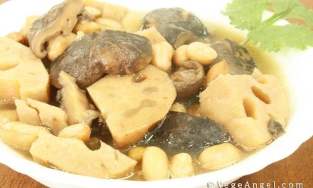 Vegan Recipe: Lotus Root Stewed with Groundnut Kernels