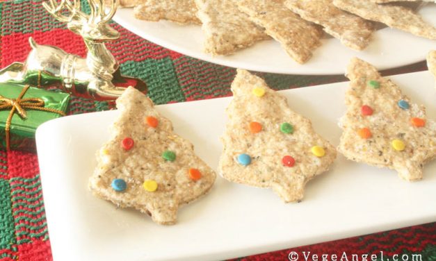 Vegan Recipe: Christmas Tree Oatmeal Crackers