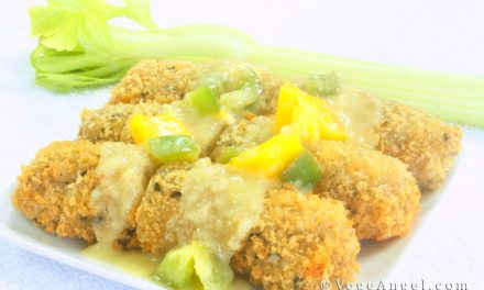 Vegetarian Recipe: Crispy Gnocchi with Lemon Pepper Gravy