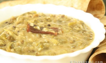 Vegeterian Recipe: Spicy Mung Bean and Amaranth Gravy