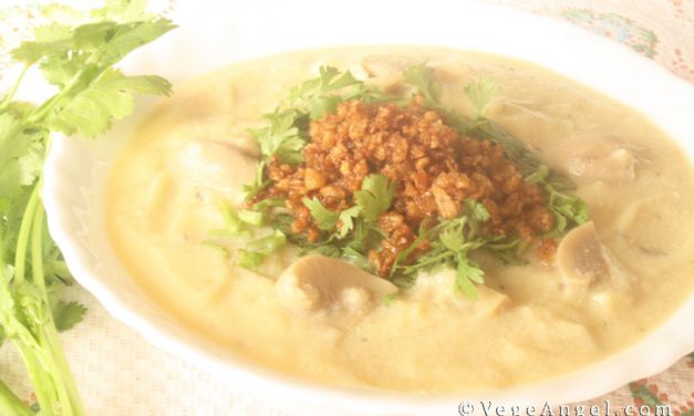 纯素食谱：土豆蘑菇豆奶汤