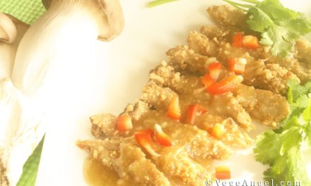 Vegan Recipe: Fried Pleurotus Eryngii Mushrooms with Lemongrass Dressing