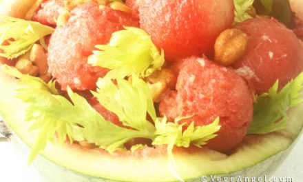 Vegan Recipe: Refreshing Fruit and Veggie Salad in Watermelon Basket