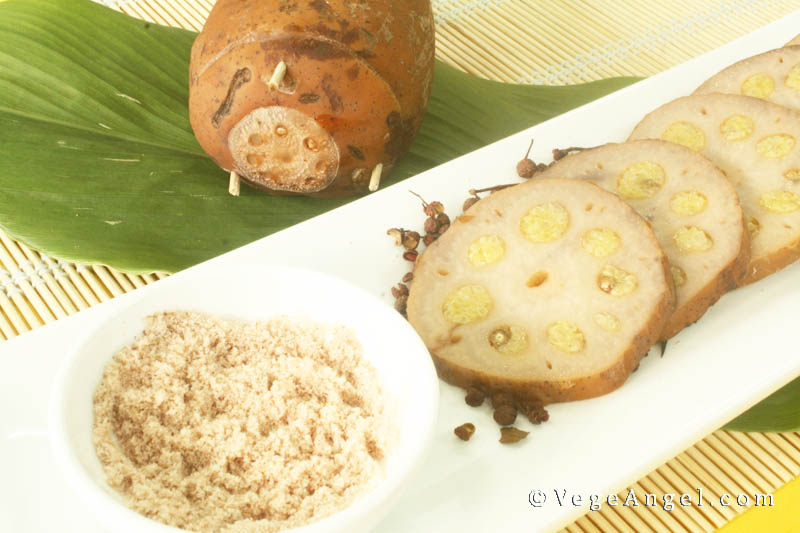 Vegan Recipe: Lotus Root Stuffed with Sticky Millet