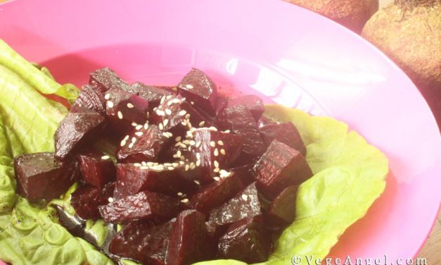 Vegan Recipe: Simmered Beetroot with Roasted White Sesame Seeds