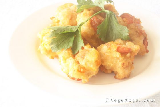 Fried Carrot and Soy Mince Balls 胡萝卜豆肉碎炸丸