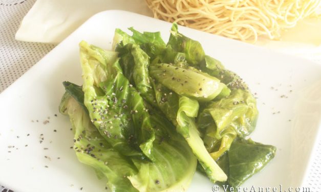 Vegan Recipe: Stir-Fried Chinese Kale with White Sesame Oil