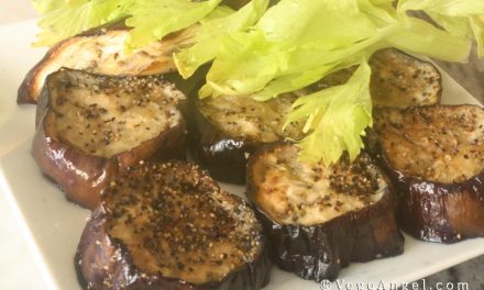 Vegan Recipe: Baked Eggplant with Black Pepper Powder