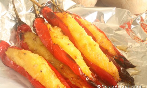 Vegan Recipe: Double Spicy Stuffed Chilies