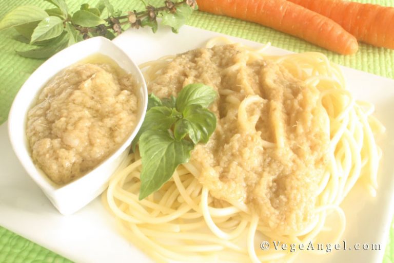 Vegan Recipe Spaghetti with Minced Ginger Paste Vege Angel