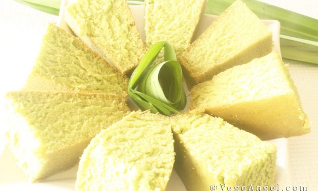 Vegan Recipe: Eggless Pandan Sponge Cake