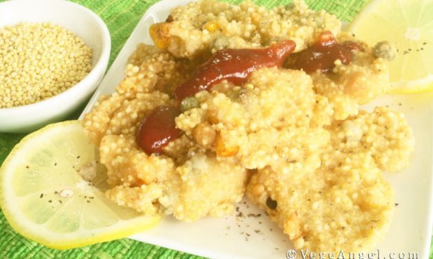 纯素食谱：小米杂锦蔬菜金黄饼