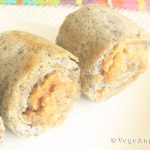 Vegan Recipe: Black Sesame and Peanut Butter Pancake Rolls